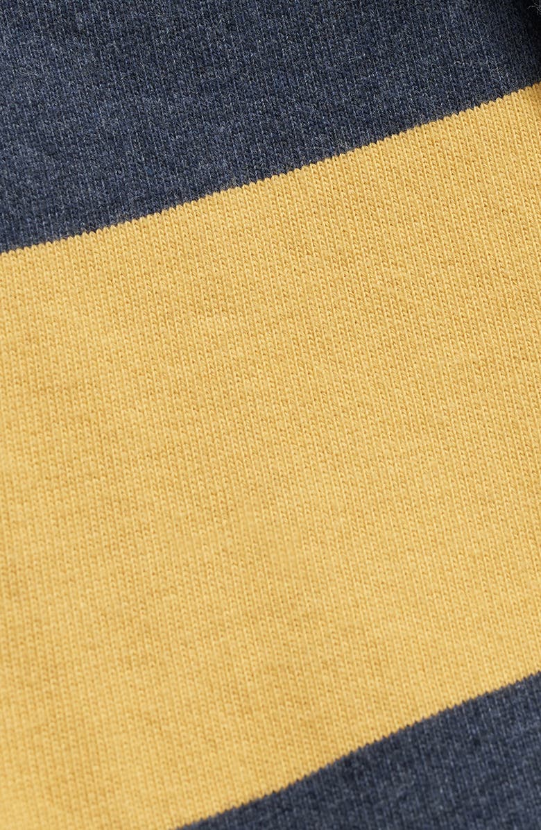 Brooks Brothers Long Sleeve Cotton Rugby Shirt, Alternate, color, Blue/ Yellow