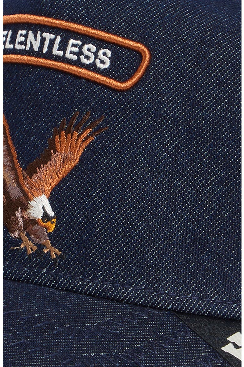 Represent Denim Trucker Hat, Alternate, color, BLUE DENIM