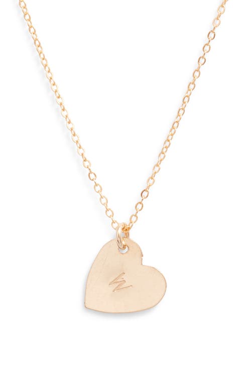 Set & Stones Sophia Initial Heart Pendant Necklace In Gold/w
