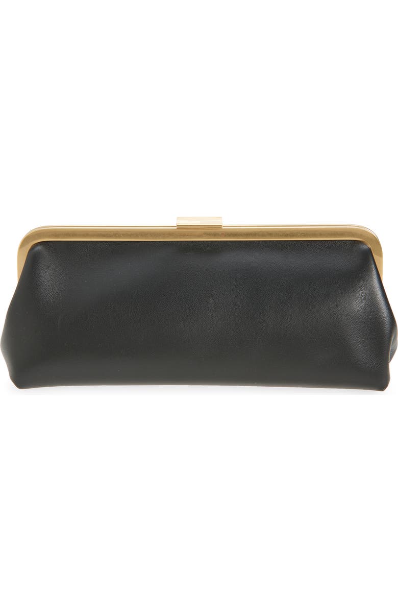 Proenza Schouler Armory Leather Clutch, Alternate, color, Black