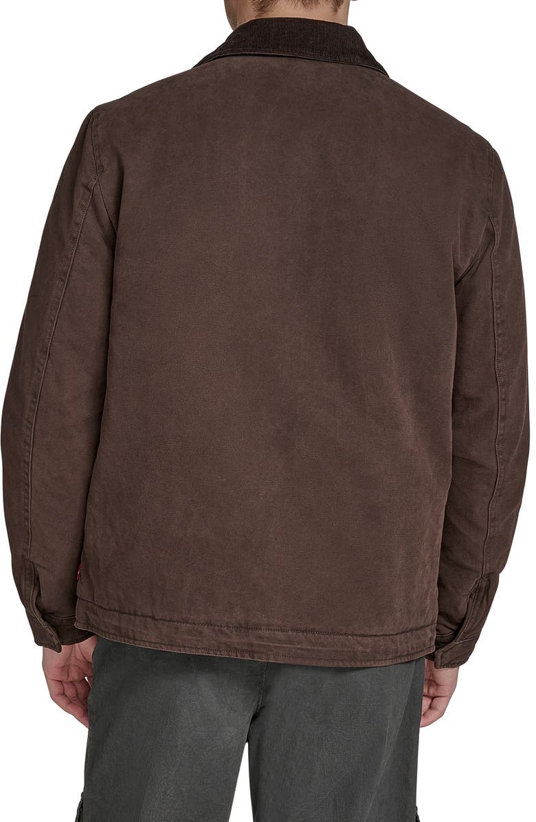 Levi's<sup>®</sup> Canvas Utility Jacket with Quilted Lining, Alternate, color, Chocolate Brown