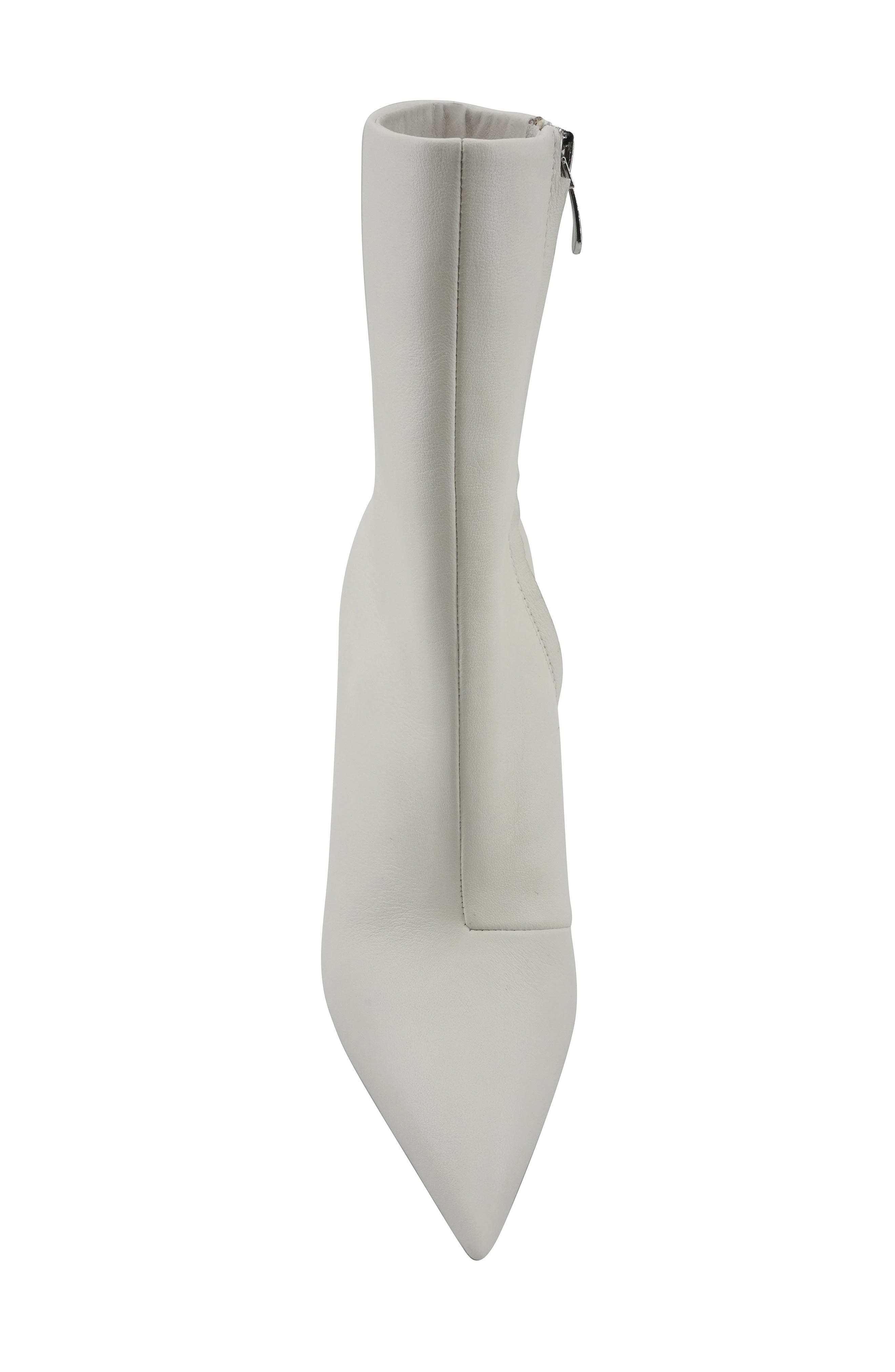 Germany Pointed Toe Wedge Bootie, Alternate, color, WHITE LEATHER