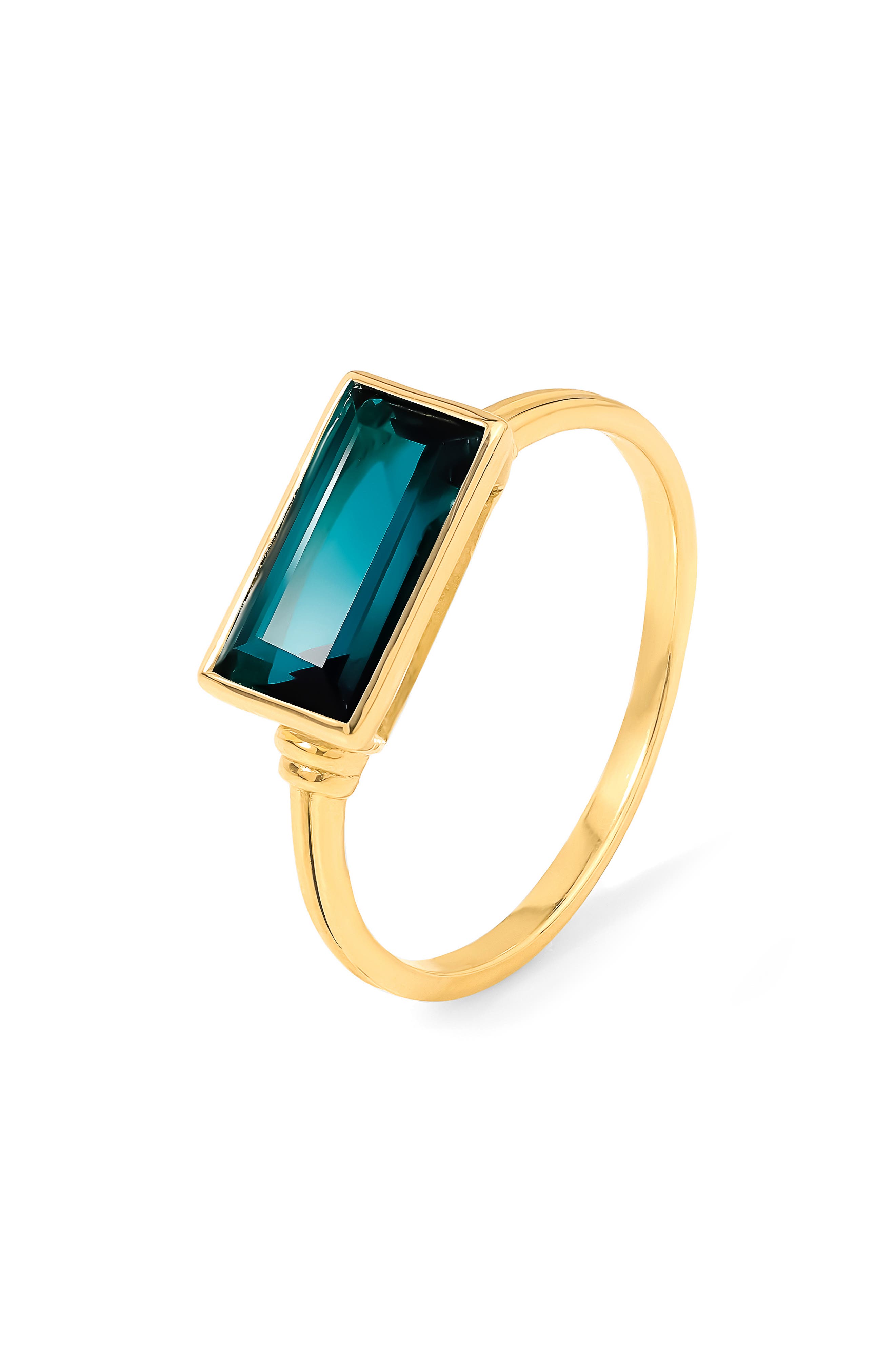 Blue Quartz Gold Plated Ring