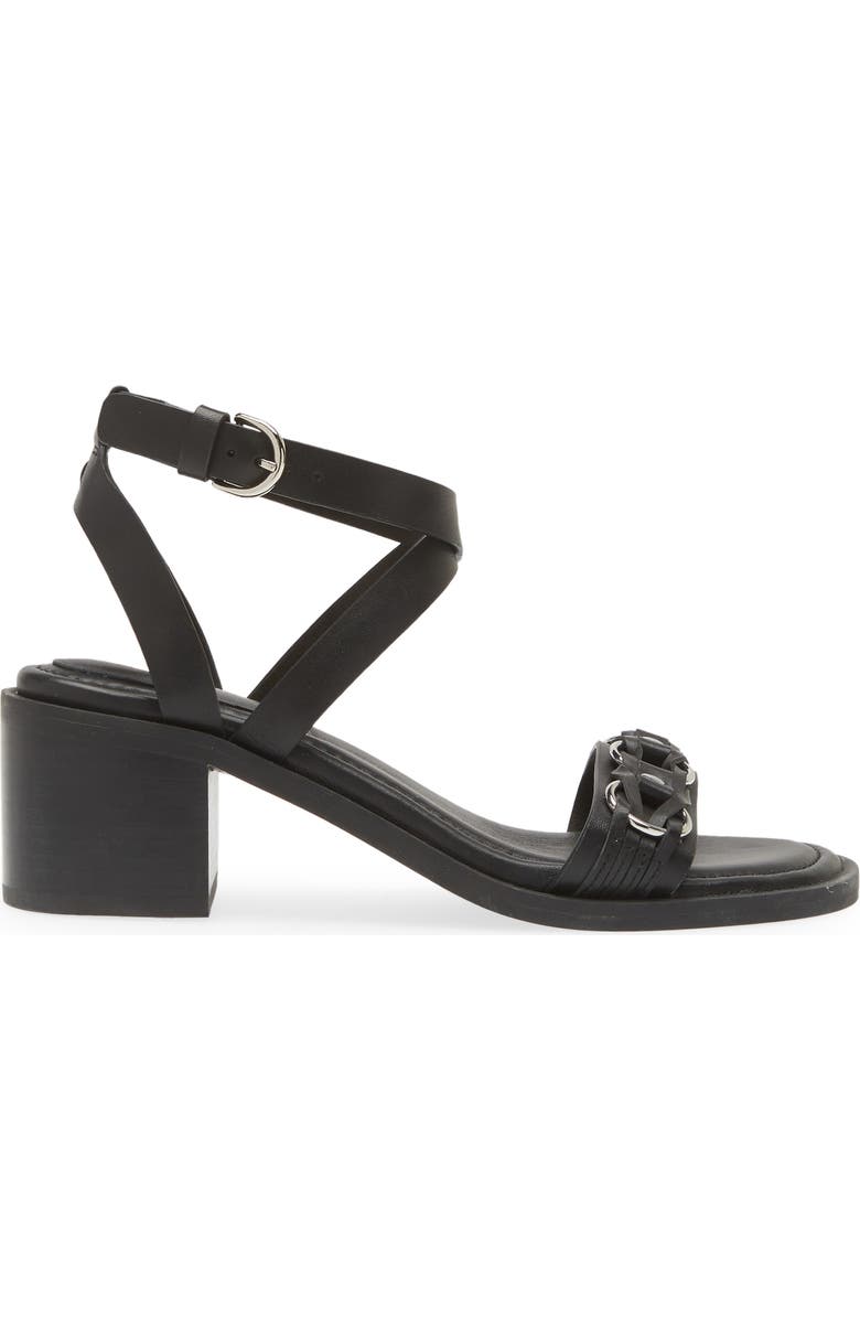 rag & bone Geo Chain Ankle Strap Sandal, Alternate, color, Black