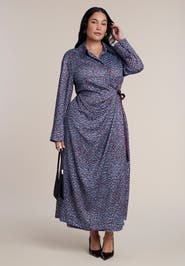 ELOQUII Wrap Detail Maxi Dress