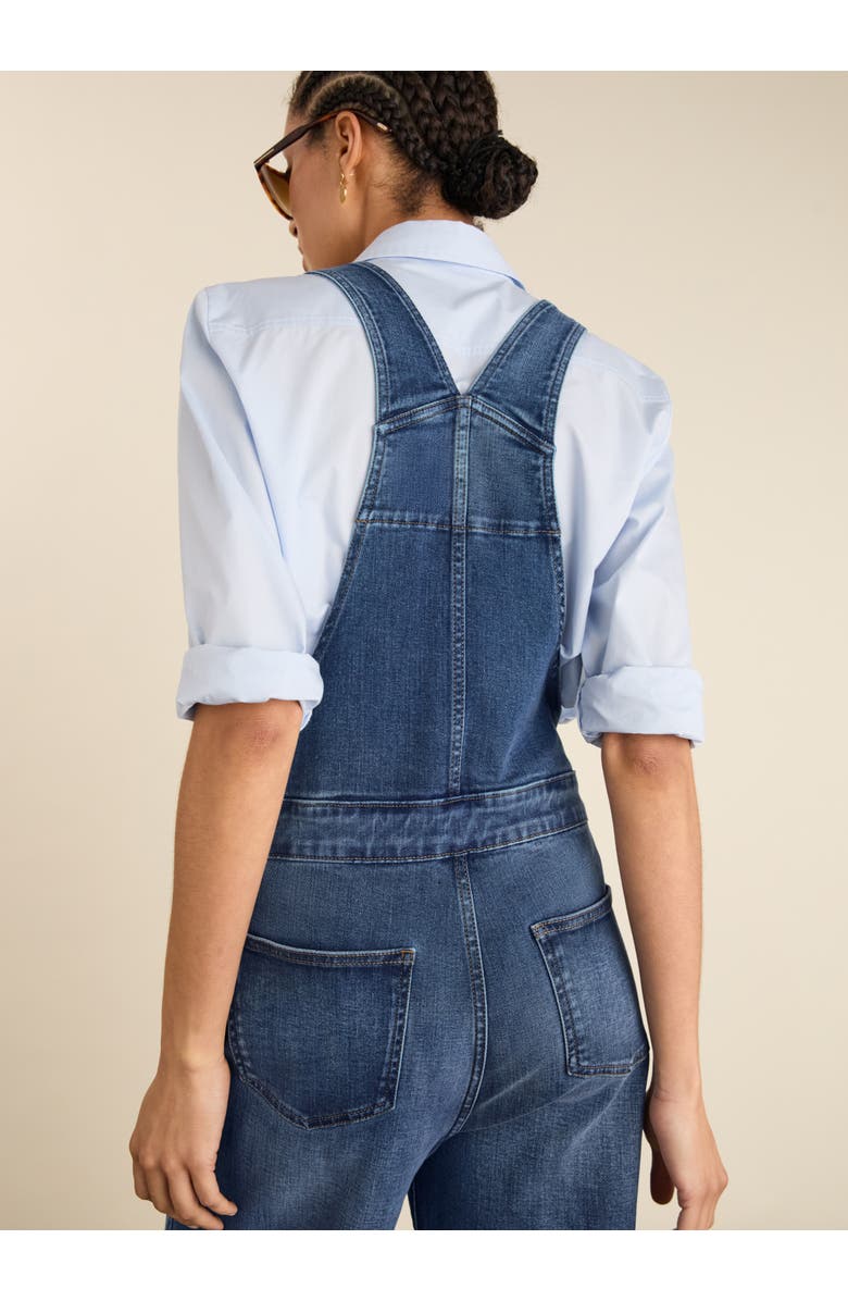 Baukjen Joanna Stretch Wide Leg Dungarees, Alternate, color, Washed Indigo