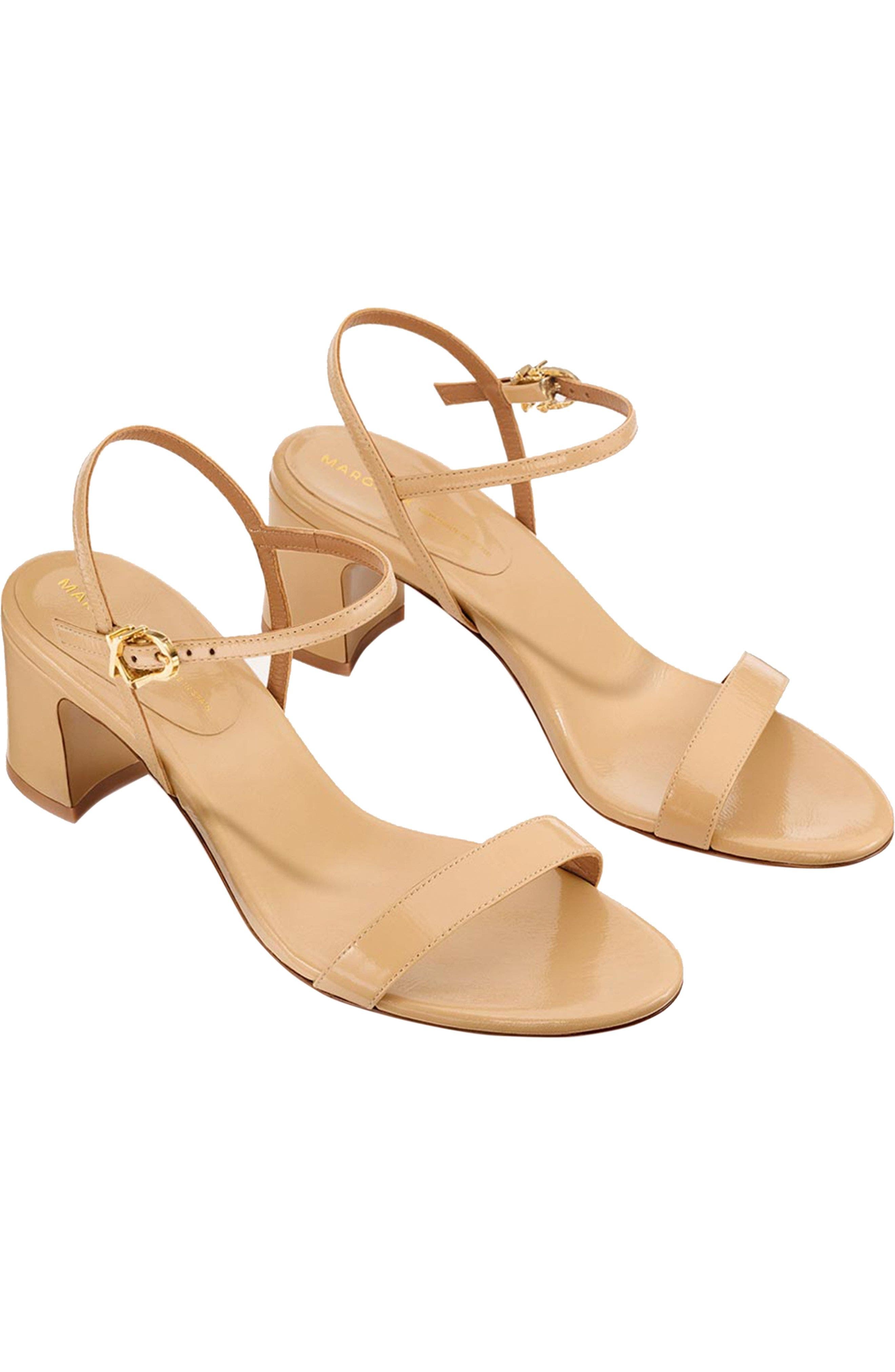 The Cleo Sandal, Alternate, color, Sand Crinkle-Gloss Nappa