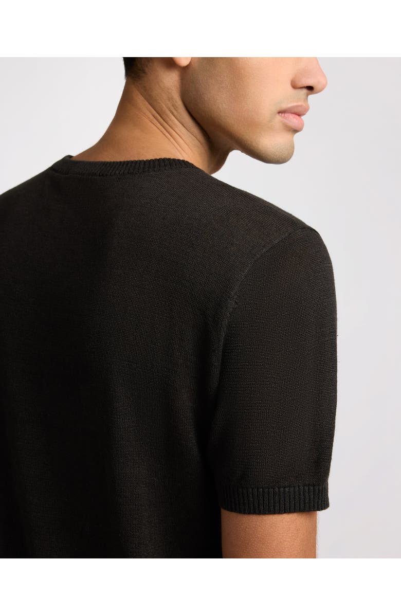 Onia Linen Knit Tee Shirt, Alternate, color, Washed Black