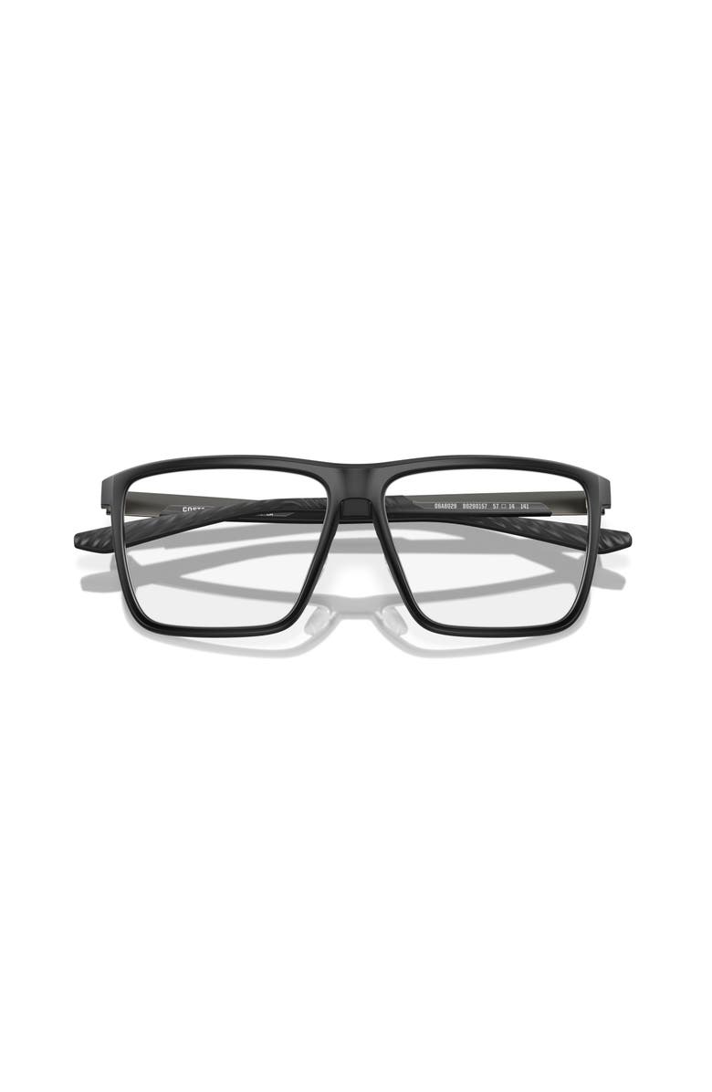 Costa 57mm Rectangle optical glasses, Alternate, color, Black