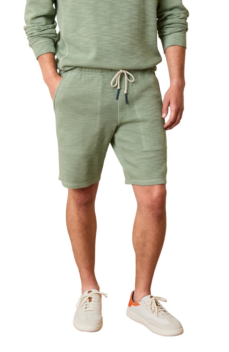 Tommy Bahama Tobago Tie Waist Knit Shorts, Main, color, Tropical Fern