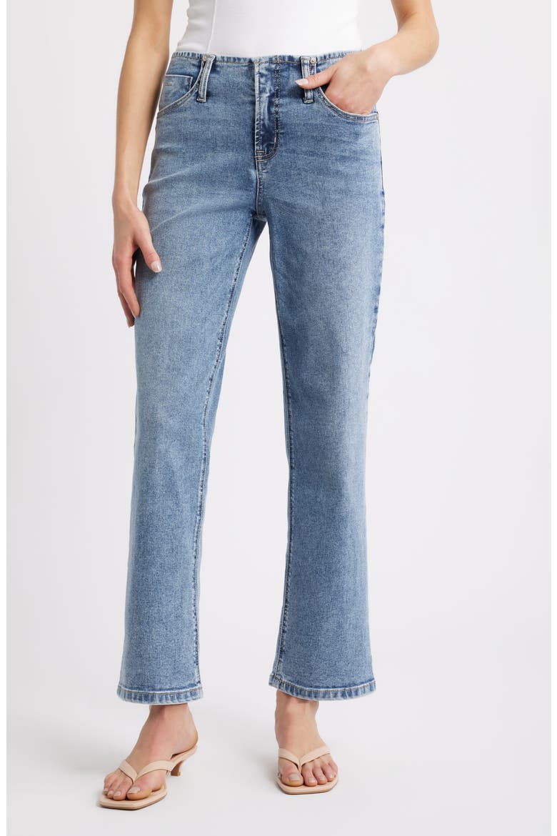 Bandless Straight Leg Jeans, Main, color, INDIGO