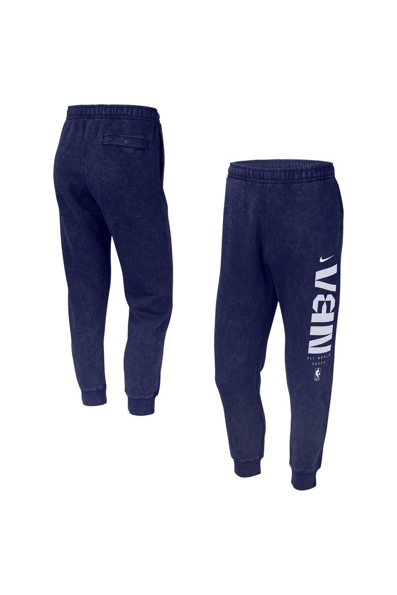 Men's Nike  Navy NBA All-World Hoops Club Washed Jogger Pants, Main, color, Navy