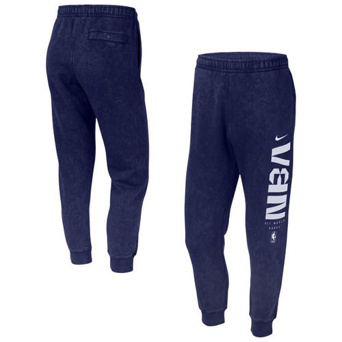 Nike Navy Nba All-world Hoops Club Washed Jogger Pants In Blue