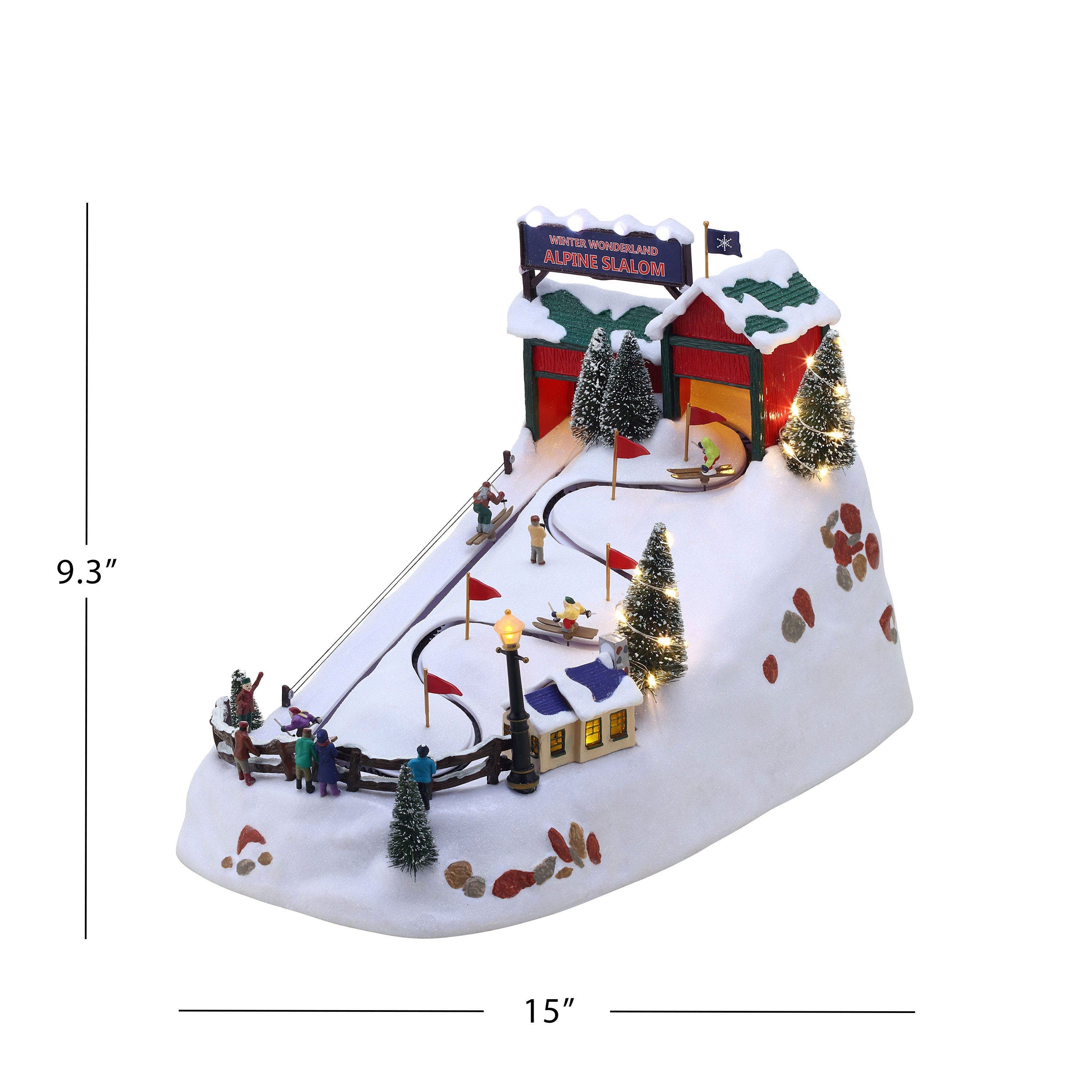 Mr. Christmas 15 in. Animated Winter Wonderland Alpine Slalom