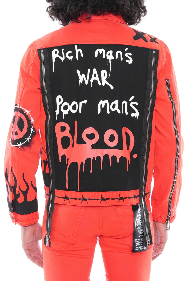 Paz Type II Denim Jacket, Alternate, color, CORAL