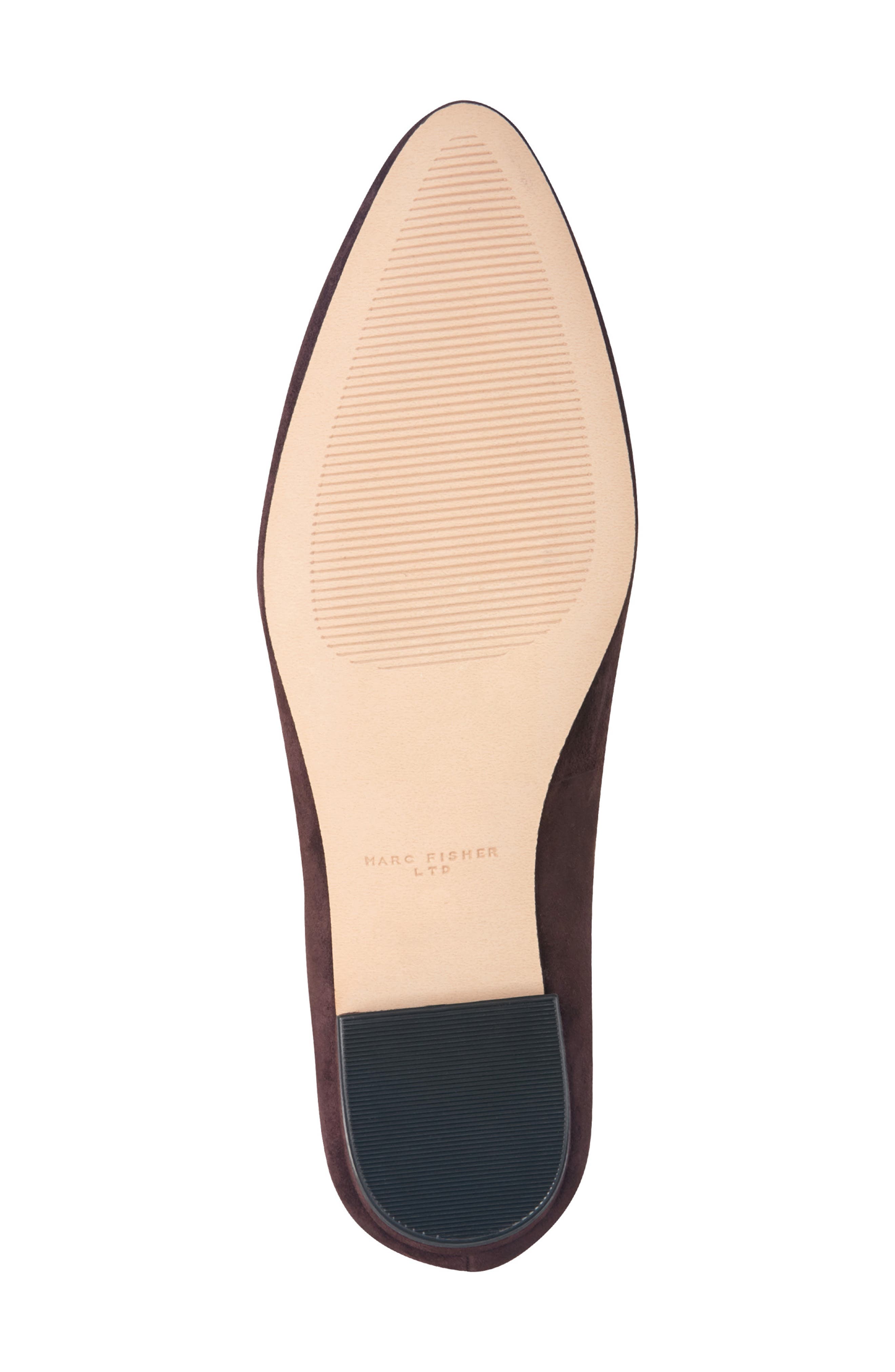 Bodie Pointed Toe Flat, Alternate, color, DARK RED