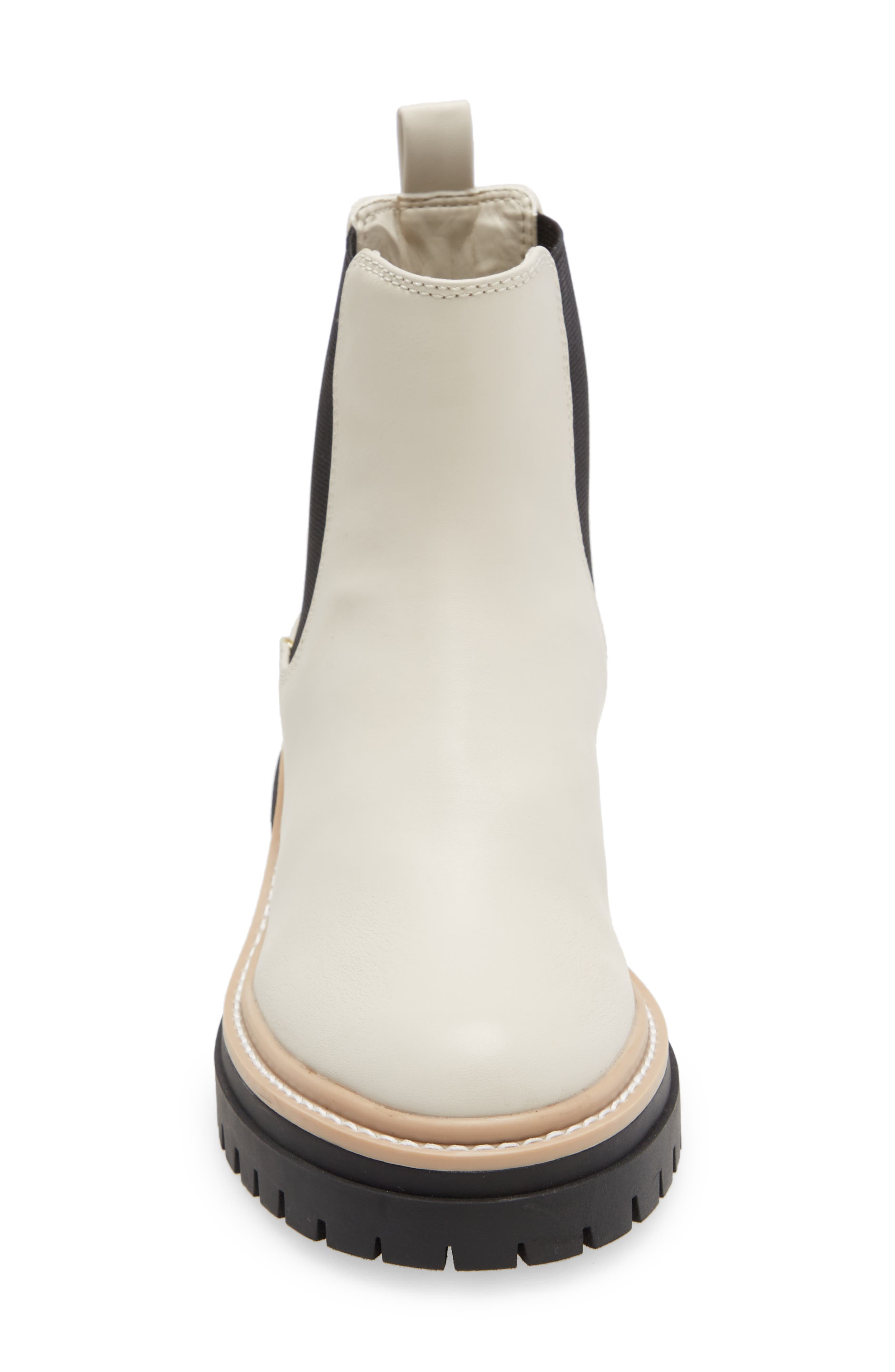 Mira Lug Sole Chelsea Bootie, Alternate, color, IVORY