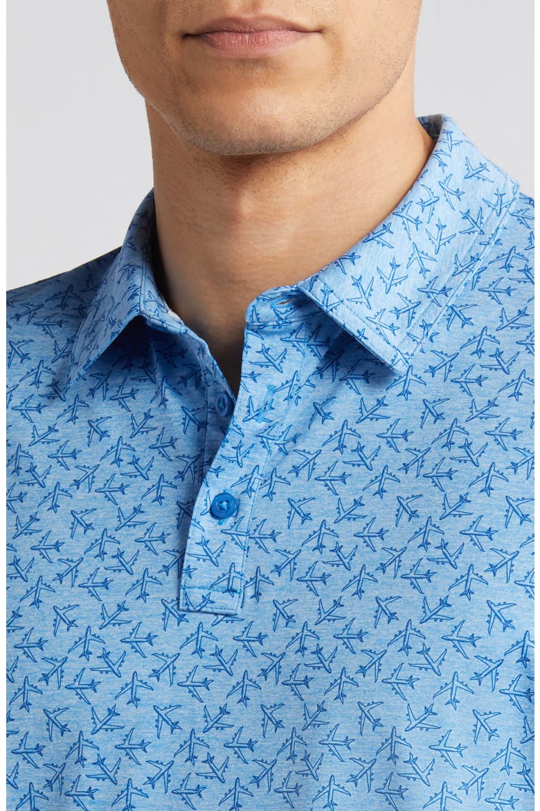 XC4® Airplane Print Performance Polo, Alternate, color, BLUE