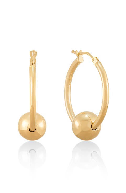 Beaded Tube Hoop Earrings