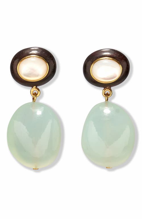 Lizzie Fortunato Laurel Drop Earrings In Green