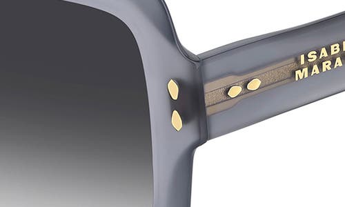 Isabel Marant Oversized Square Acetate Sunglasses In Grey/dark Grey Sf