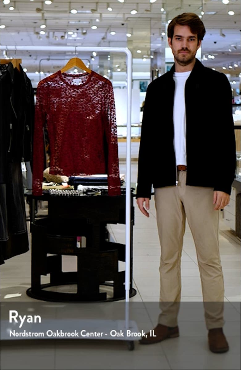 Lace Sheer Long Sleeve Top, sales video thumbnail