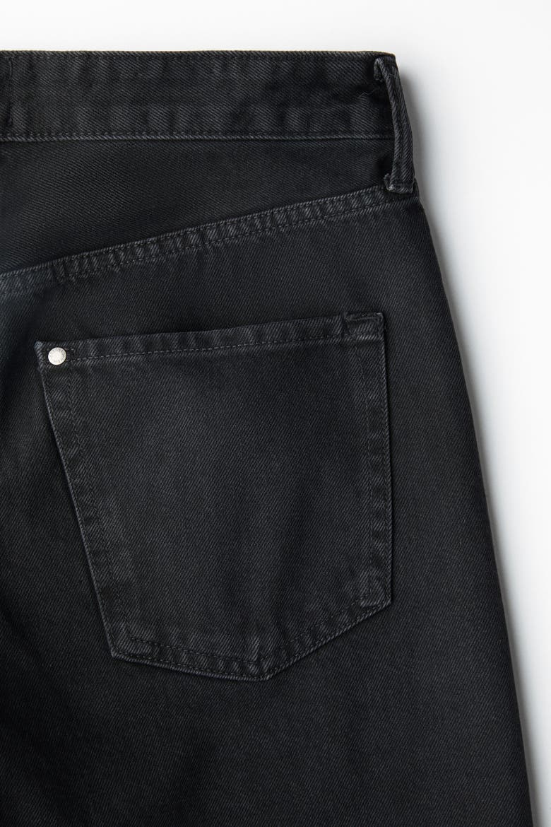 Relaxed Fit Denim Shorts, Alternate, color, Denim black