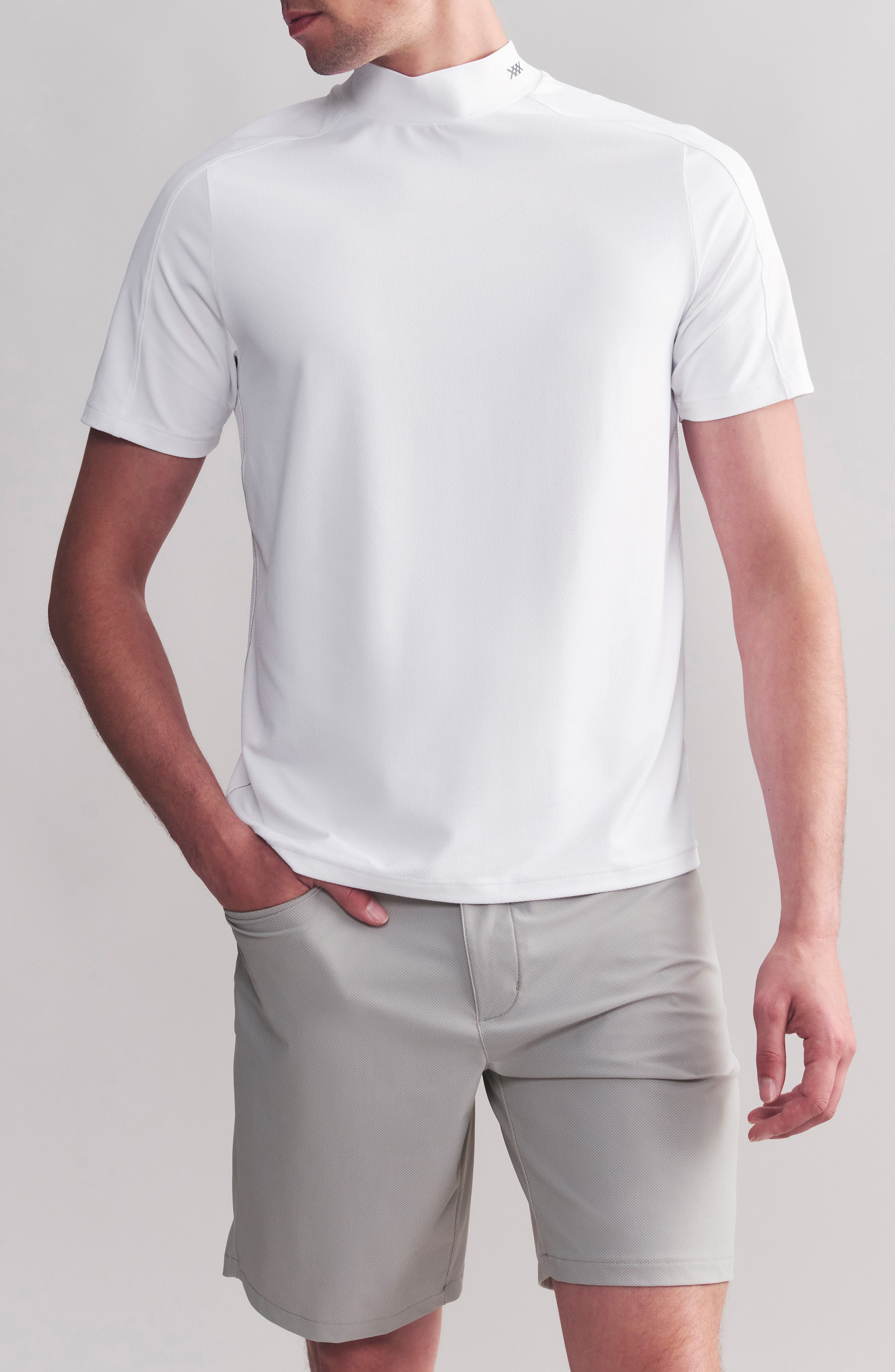 short sleeve mock turtleneck golf shirts