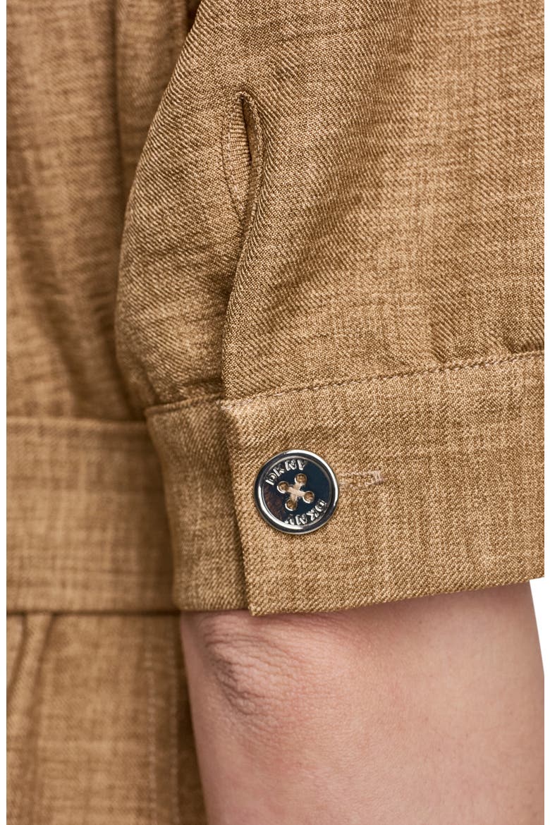 Mélange Belted Shirtdress, Alternate, color, TRUFFLE