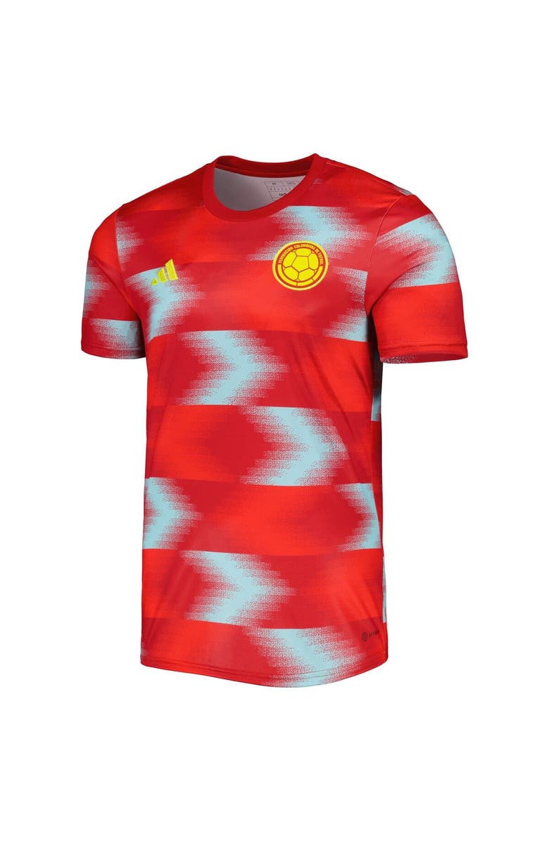 adidas Men's adidas Red Colombia National Team 2022 Pre-Match Top, Alternate, color,