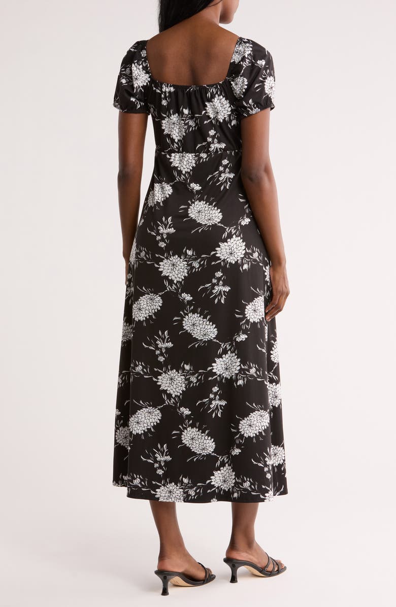 Loveappella Ruched Midi Dress, Alternate, color, Black