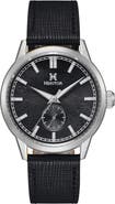 Heritor Automatic Argento Leather-Band Watch