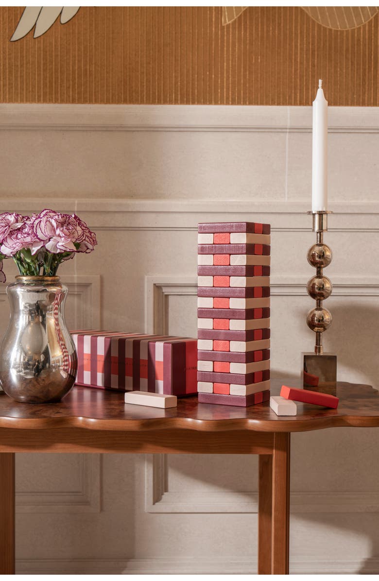 PRINTWORKS Tumbling Towers Game, Alternate, color, Red/ Multi