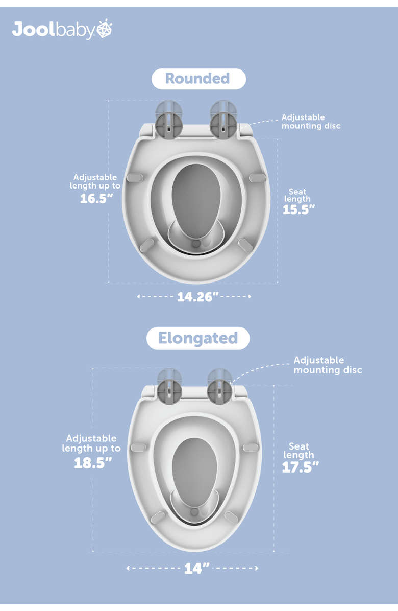 Jool Baby Quick Flip Toilet Seat, Alternate, color, White Round