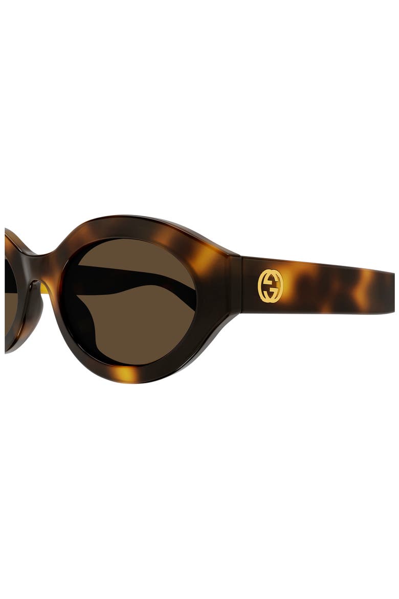 53mm Small Oval Sunglasses, Alternate, color, HAVANA