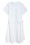 Mixed Media Poplin & Jersey Midi Dress