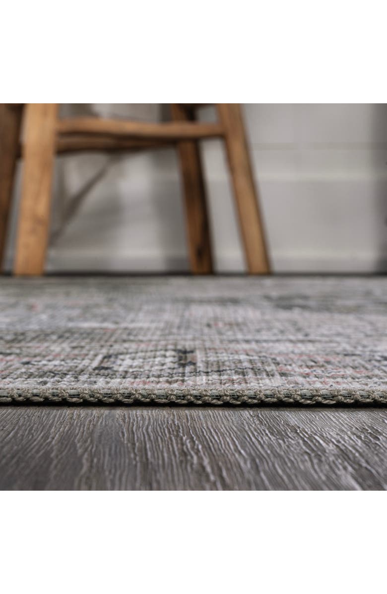 JONATHAN Y Alacati Ogee Medallion Machine-Washable Area Rug, Alternate, color, Dark Gray/Light Gray