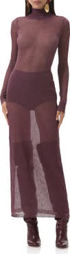 AFRM Vilas Long Sleeve Sweater Dress with Shorts