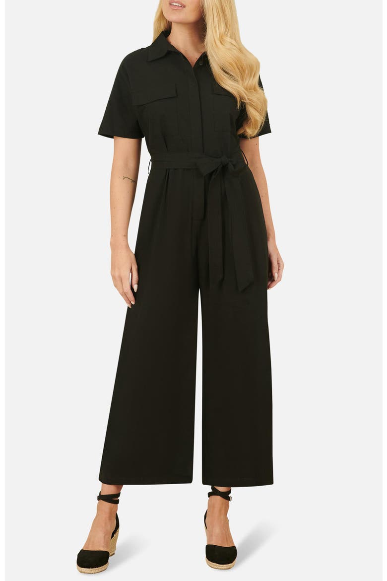 Utility Relaxed Fit Jumpsuit, Alternate, color, Black