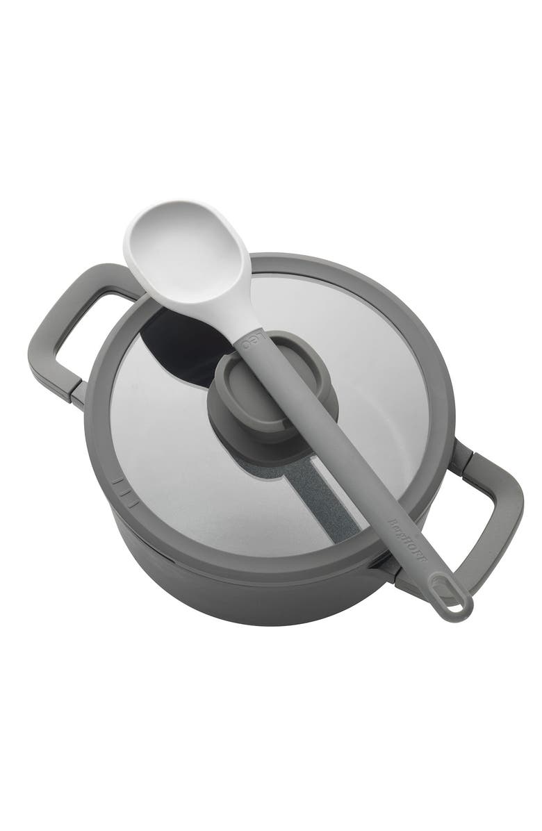 BergHOFF Leo Stone+ Stockpot, Alternate, color, Black