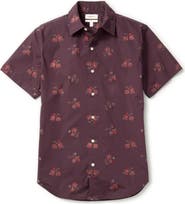 Bonobos Riviera Slim Fit Floral Short Sleeve Stretch Cotton Button-Up Shirt