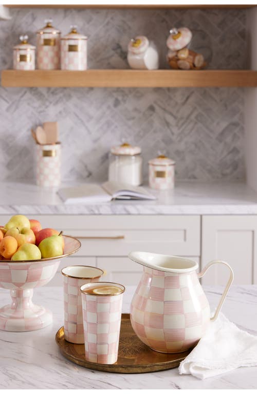 Mackenzie-childs Rosy Check Enamel Creamer