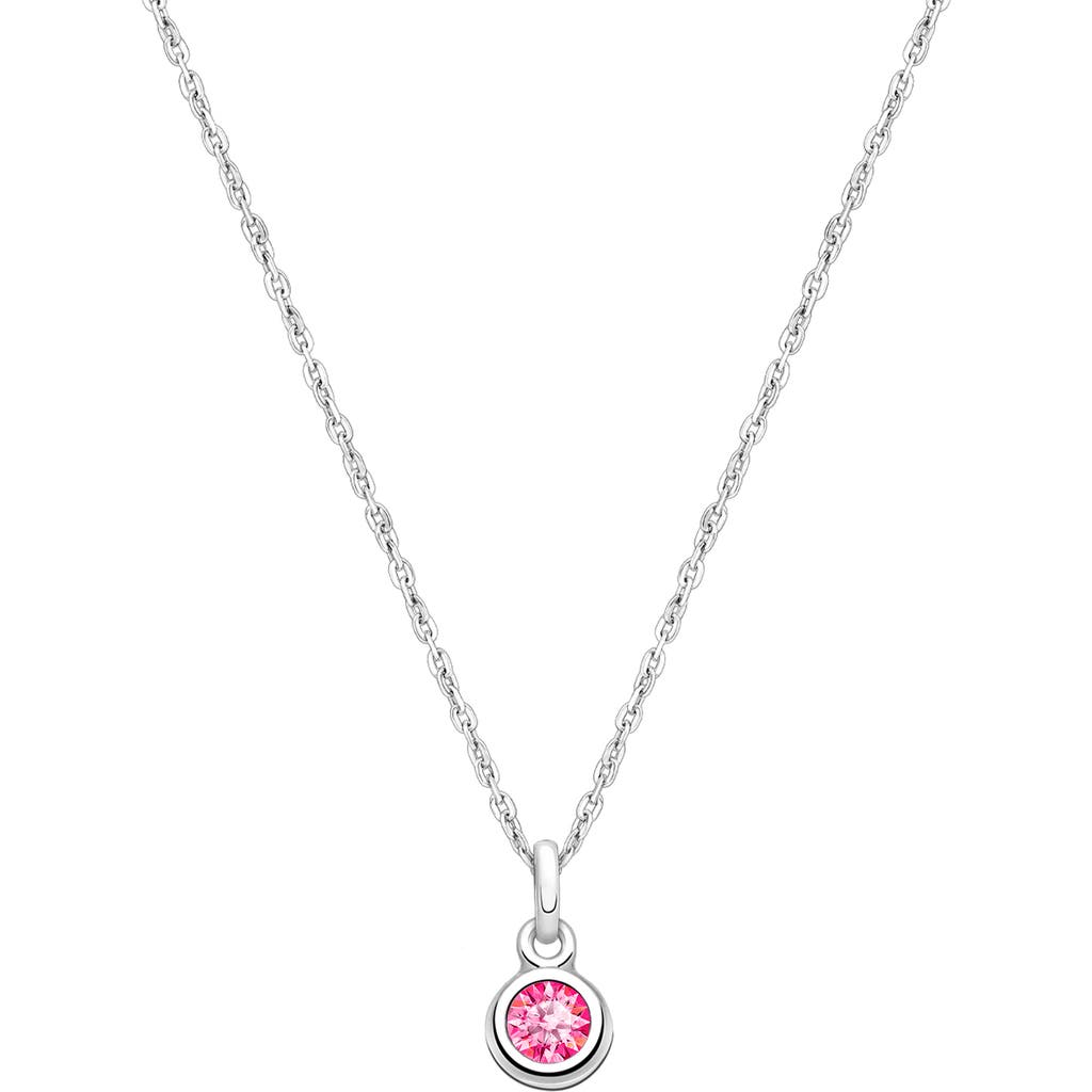 Tiny Blessings Sterling Silver Tb® Birthstone 12-14" Necklace In Metallic