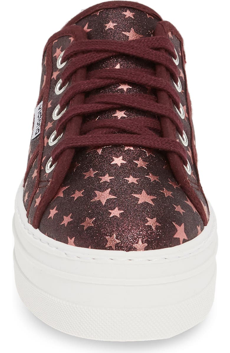 Victoria Shoes Barcelona Sparkle Platform Sneaker, Alternate, color,
