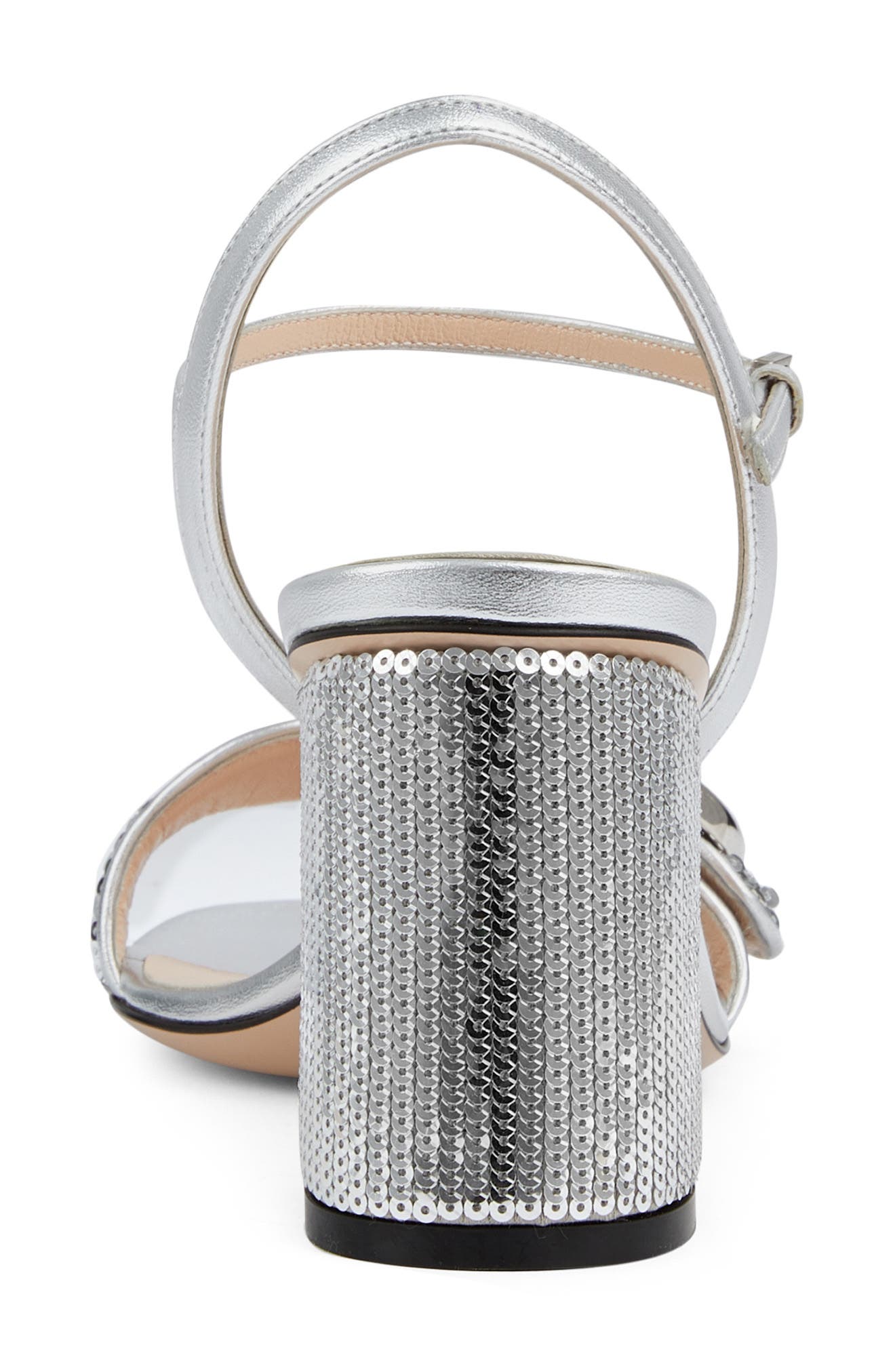 Gucci GG Sequin Sandal, Alternate, color, 