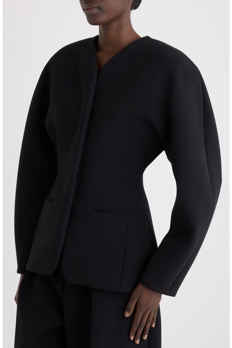 La Veste Ovalo Coccon Jacket, Alternate, color, BLACK