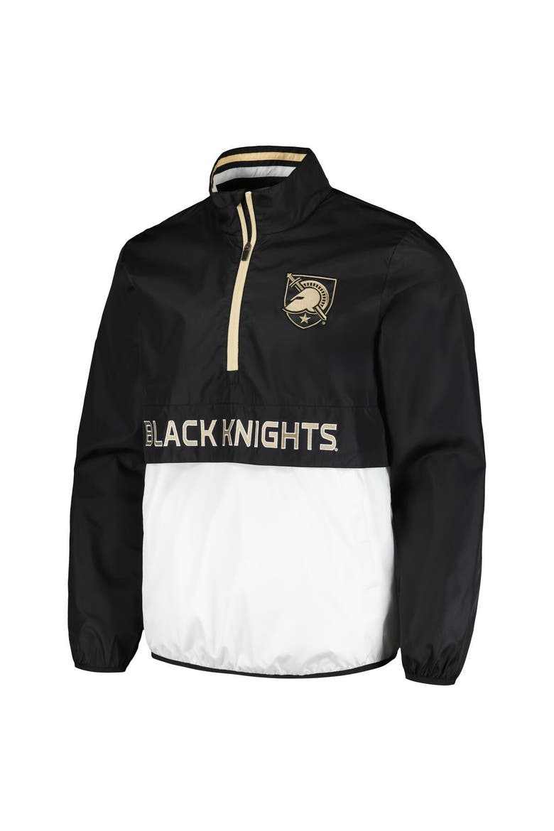 Men's G-III Sports by Carl Banks Black Army Black Knights Cornerman Half-Zip Top, Alternate, color, Black