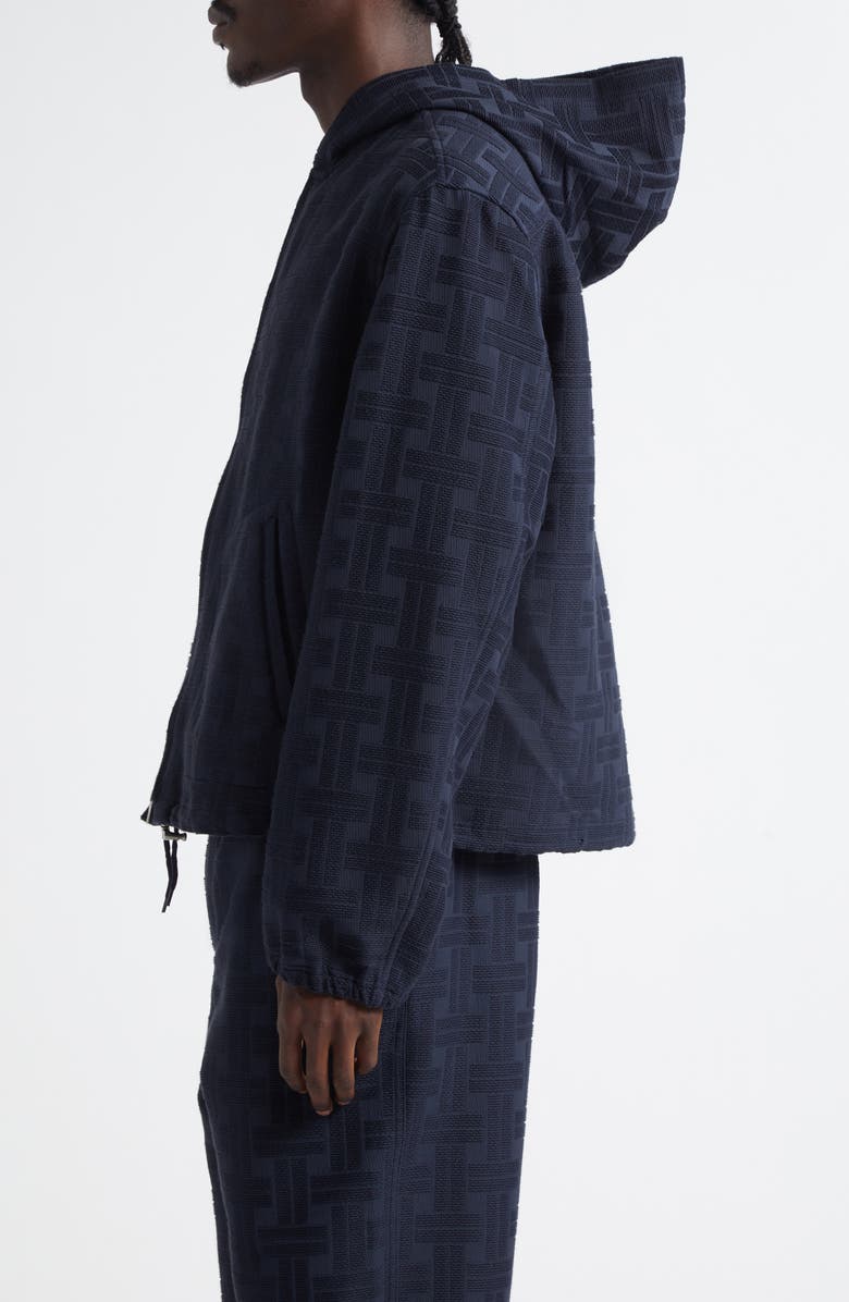 KENZO Weave Jacquard Hooded Jacket, Alternate, color, 