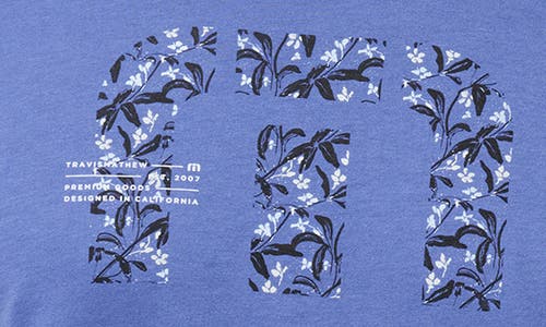 Travismathew No Looking Back Logo Graphic T-shirt In Blue