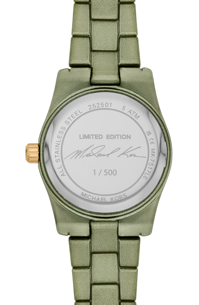 Michael Kors Petite Lexington Bracelet Watch, 26mm, Alternate, color, Green